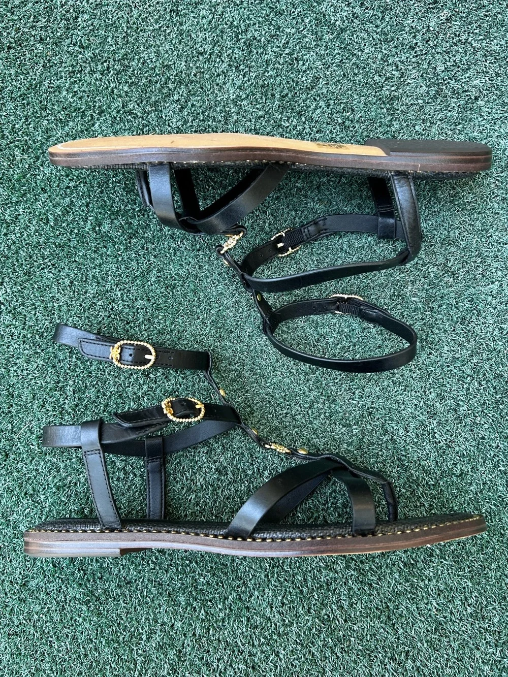 NWT Sam Edelman Talya Ankle Strap Sandal Leather Black 9